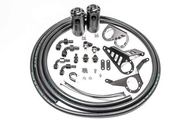 Dual Catch Can Kit, MK4 Supra, Fluid Lock / 1994-2002 Toyota Supra (all versions) Dual Catch Can Kit, MK4 Supra, Fluid Lock / 1994-2002 Toyota Supra (all versions)