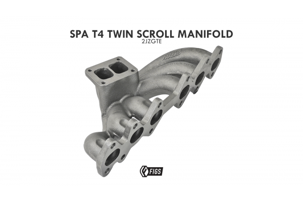 2JZ-GTE T4 TOP MOUNT TWIN SCROLL CAST TURBO MANIFOLD V-BAND WASTEGATE