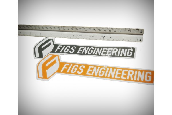 FIGS STICKERS "FIGS ENGINEERING" 8"X2.5"