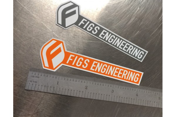 FIGS STICKERS "FIGS ENGINEERING" 4"X1"