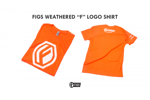 FIGS WEATHERED "F" SHIRT ORANGE