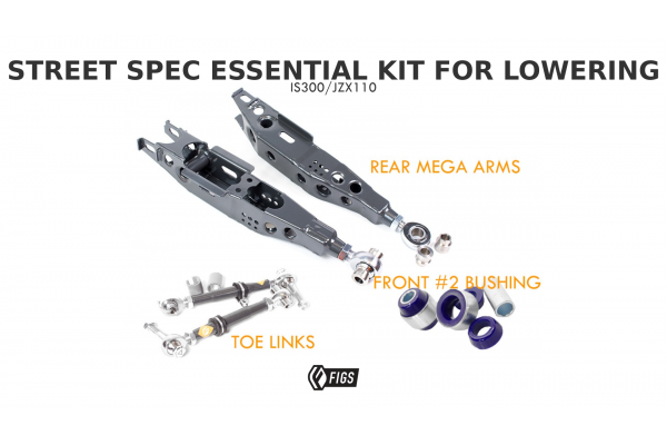 FIGS STREET SPEC MEGA ARM ESSENTIAL KIT FOR LOWERING IS300 JZX110