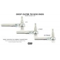 IS300 EXTREME DROP ADJUSTABLE V2 OUTER TIE ROD ENDS WITH BUMP STEER SPACERS 
