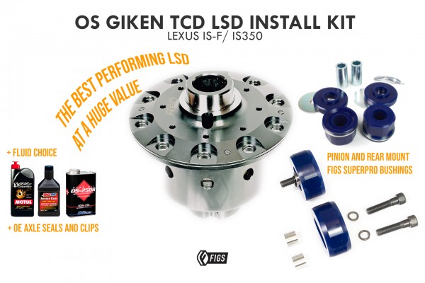 OS GIKEN TCD SUPERLOCK LSD (LIMITED SLIP DIFFERENTIAL)  IS-F, RC-F, GSE31 IS350 INSTALL KIT